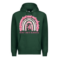 Sports Green breast cancer  awareness rainbow Premium Hoodie - MaliasSmallBusiness