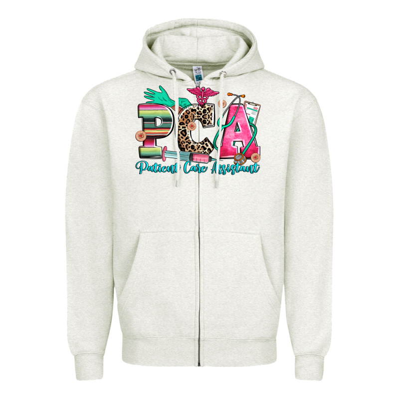 Pca Patient Care Assistant Zipper Hoodie by Zillion Design Studio | Teevron
