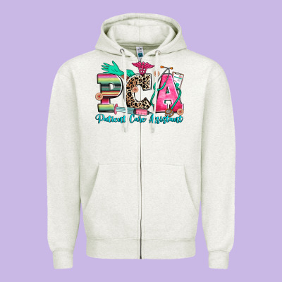 Pca Patient Care Assistant Zipper Hoodie Designed By Zillion Design Studio