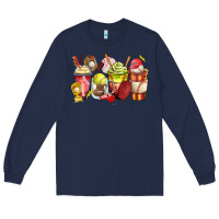 Navy baseball and softball coffee cups Long Sleeve Tee - Zillion Design Studio
