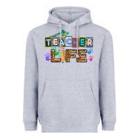 Heather Grey teacher life Heavyweight Hoodie - AdoDesignShop