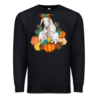 Black Goat family fall pumpkins gemstone Premium Sweatshirt - Artiststas