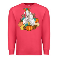 Cardinal Goat family fall pumpkins gemstone Premium Sweatshirt - Artiststas