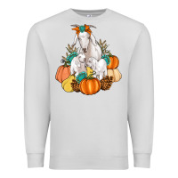 Dove Grey Goat family fall pumpkins gemstone Premium Sweatshirt - Artiststas