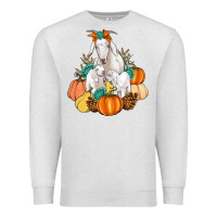 Oatmeal Heather Goat family fall pumpkins gemstone Premium Sweatshirt - Artiststas
