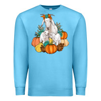 Ocean Blue Goat family fall pumpkins gemstone Premium Sweatshirt - Artiststas