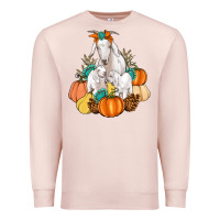 Pale Pink Goat family fall pumpkins gemstone Premium Sweatshirt - Artiststas