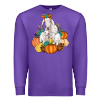 Purple Goat family fall pumpkins gemstone Premium Sweatshirt - Artiststas
