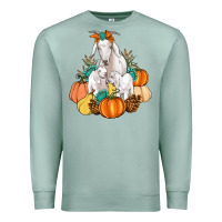 Seafoam Goat family fall pumpkins gemstone Premium Sweatshirt - Artiststas