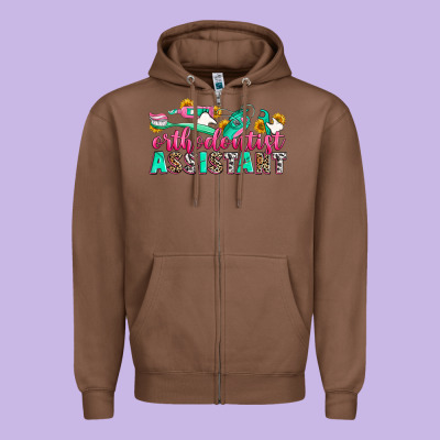Orthodontist Assistant Zipper Hoodie Designed By Zillion Design Studio