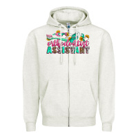Oatmeal Heather orthodontist assistant Zipper Hoodie - Zillion Design Studio