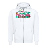 White orthodontist assistant Zipper Hoodie - Zillion Design Studio