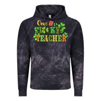 Cloud Black one lucky teacher Vintage Hoodie - AdoDesignShop