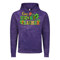 Cloud Purple one lucky teacher Vintage Hoodie - AdoDesignShop