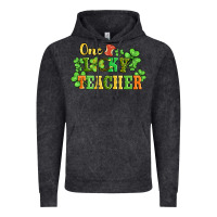 Vintage Black one lucky teacher Vintage Hoodie - AdoDesignShop