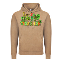 Vintage Coffee one lucky teacher Vintage Hoodie - AdoDesignShop