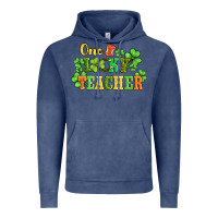 Vintage Denim one lucky teacher Vintage Hoodie - AdoDesignShop