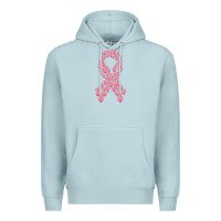 Blue Mist breast cancer ribbon Premium Hoodie - MaliasSmallBusiness