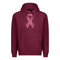 Burgundy breast cancer ribbon Premium Hoodie - MaliasSmallBusiness
