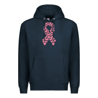 Navy breast cancer ribbon Premium Hoodie - MaliasSmallBusiness