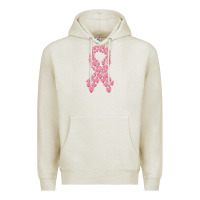 Oatmeal Heather breast cancer ribbon Premium Hoodie - MaliasSmallBusiness