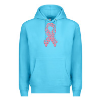 Ocean Blue breast cancer ribbon Premium Hoodie - MaliasSmallBusiness