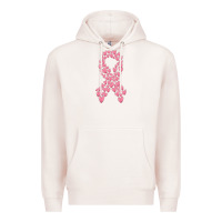 Pale Pink breast cancer ribbon Premium Hoodie - MaliasSmallBusiness