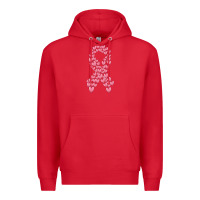 Red breast cancer ribbon Premium Hoodie - MaliasSmallBusiness