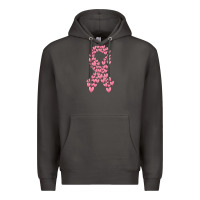 Smoke breast cancer ribbon Premium Hoodie - MaliasSmallBusiness