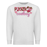 Oatmeal Heather pucker up cowboy Premium Sweatshirt - JahusDesignShop
