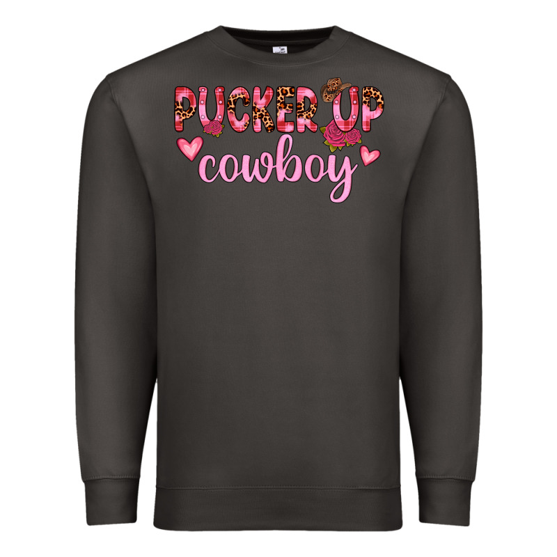 Pucker Up Cowboy Premium Sweatshirt by JahusDesignShop | Teevron