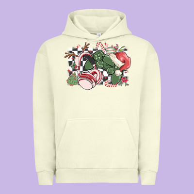 Gamer Christmas Game Controller Urban Hoodie Designed By Maliassmallbusiness