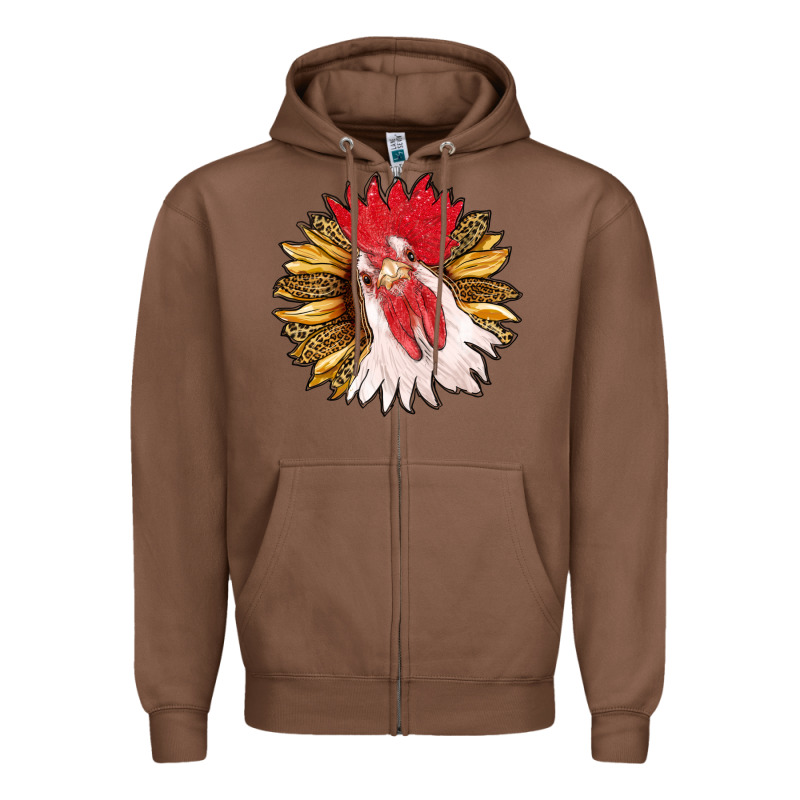 Sunflower With Rooster Zipper Hoodie by RanaPortraitStore | Teevron