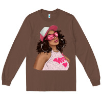 Chestnut pink sunglasses afro black girl Long Sleeve Tee - texasbilliewilder