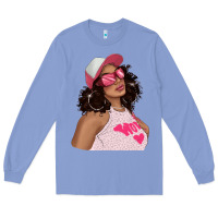 Colony Blue pink sunglasses afro black girl Long Sleeve Tee - texasbilliewilder