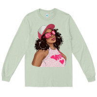 Matcha pink sunglasses afro black girl Long Sleeve Tee - texasbilliewilder