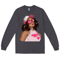 Smoke pink sunglasses afro black girl Long Sleeve Tee - texasbilliewilder