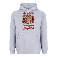 Heather Grey Christmas life is better with a german shepherd Heavyweight Hoodie - JahusDesignShop