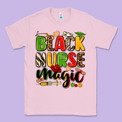 Black Nurse Magic Classic Tee Designed By Zillion Design Studio
