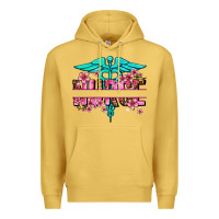 Antique Gold floral nurse preview Premium Hoodie - AdoDesignShop