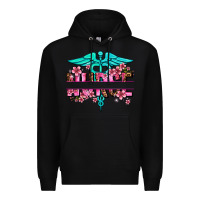 Black floral nurse preview Premium Hoodie - AdoDesignShop