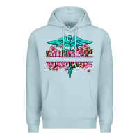 Blue Mist floral nurse preview Premium Hoodie - AdoDesignShop