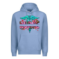 Colony Blue floral nurse preview Premium Hoodie - AdoDesignShop