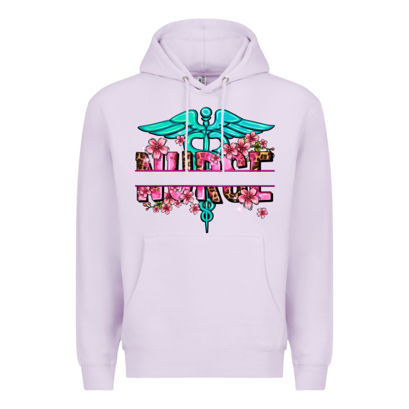 Floral Nurse Preview Premium Hoodie by AdoDesignShop | Teevron