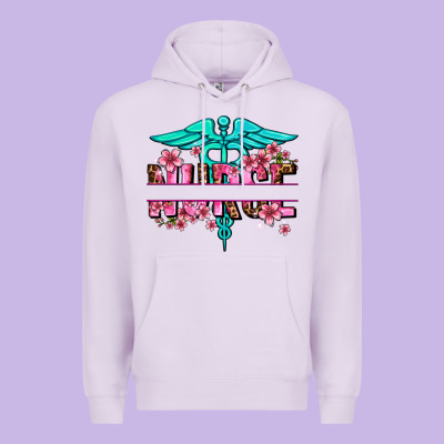 Floral Nurse Preview Premium Hoodie Designed By Adodesignshop