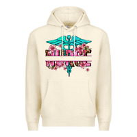 Sandshell floral nurse preview Premium Hoodie - AdoDesignShop