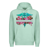 Seafoam floral nurse preview Premium Hoodie - AdoDesignShop