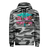 Slate Camo floral nurse preview Premium Hoodie - AdoDesignShop