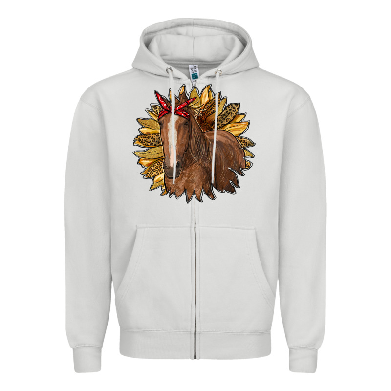 Sunflower With Horse Zipper Hoodie by RanaPortraitStore | Teevron