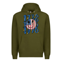 Army Green 1776 Premium Hoodie - MaliasSmallBusiness
